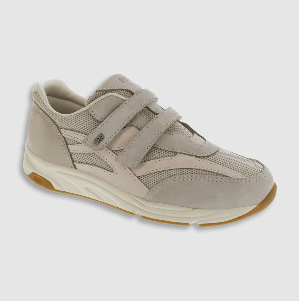 SAS Womens TMV - EZ Strap Sneakers Size 11.5M Taupe Pink Leather NIB